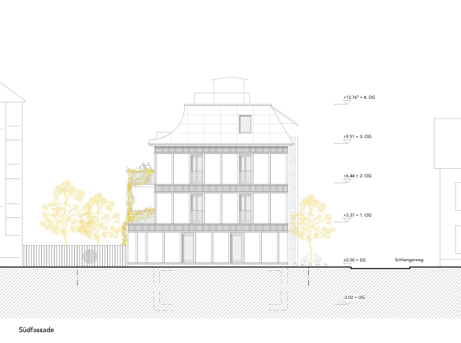 Schliengerweg Südfassade w